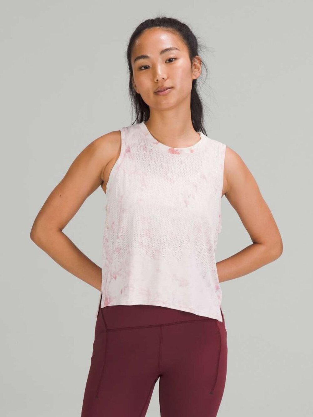 Lululemon Women's Train to Be Tank Top - Pink/White